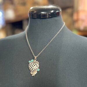 NEW Chain Charm Heart Check Necklace